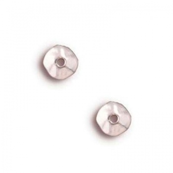 Distanziatore Disco Irregolare Argentato Anticato 7mm