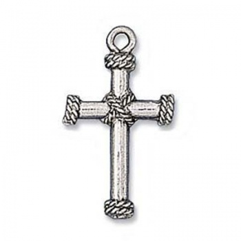 Charm Croce Argentata Anticata 25mm