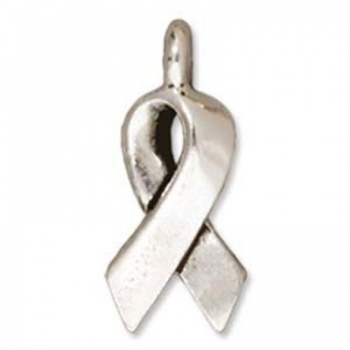 Charm Nastro Consapevolezza Argentato Anticato 16mm
