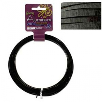 Filo Alluminio Piatto Black Embossed 3mm
