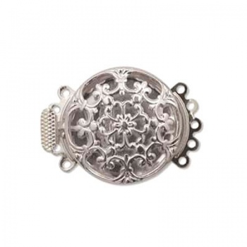 Chiusura Filigrana Argentata 5 Fili 22mm