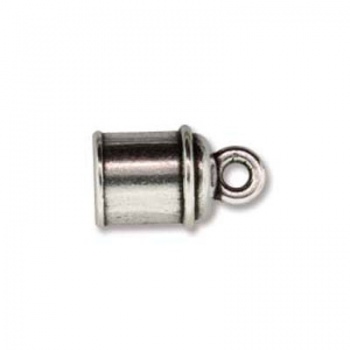 Terminale Per Cordoncino Argentato Anticato 12mm
