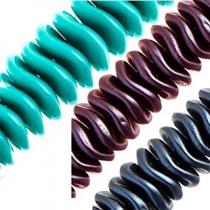 Vendita perline Preciosa Ripple Beads per bigiotteria fai da te misura 12mm forma rondella materiale vetro pressato, prodotte in Czech Republic nel negozi online di Luvy Bijoux.